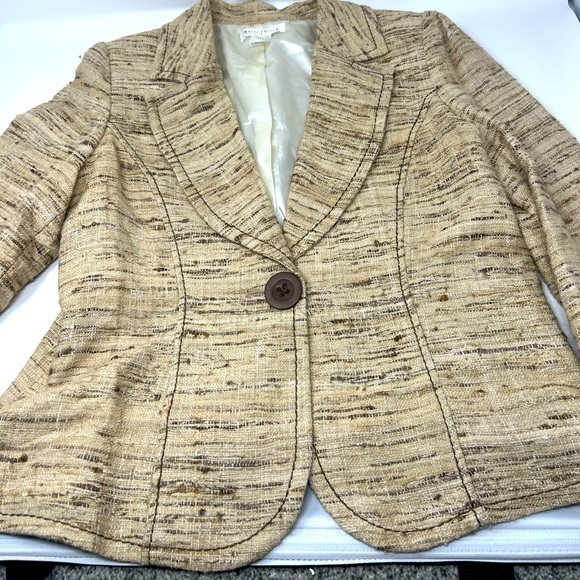 100%silk WHBM Beige Blazer - Preowned - Picture 1 of 11